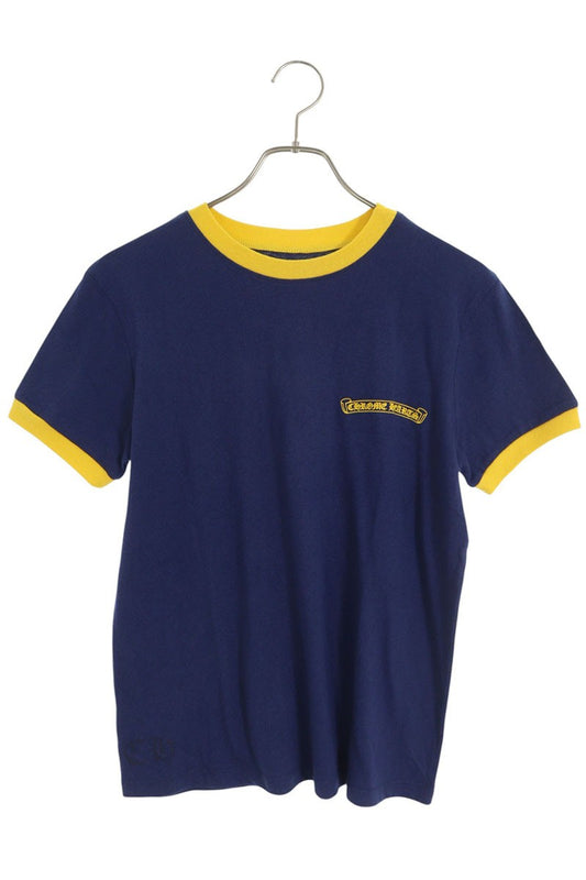 Chrome Hearts ROLLER SKATE Horseshoe Navy Yellow T-Shirt Size M