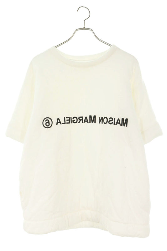 MM6 19AW Padded Reversed Logo T-Shirt White Size XS