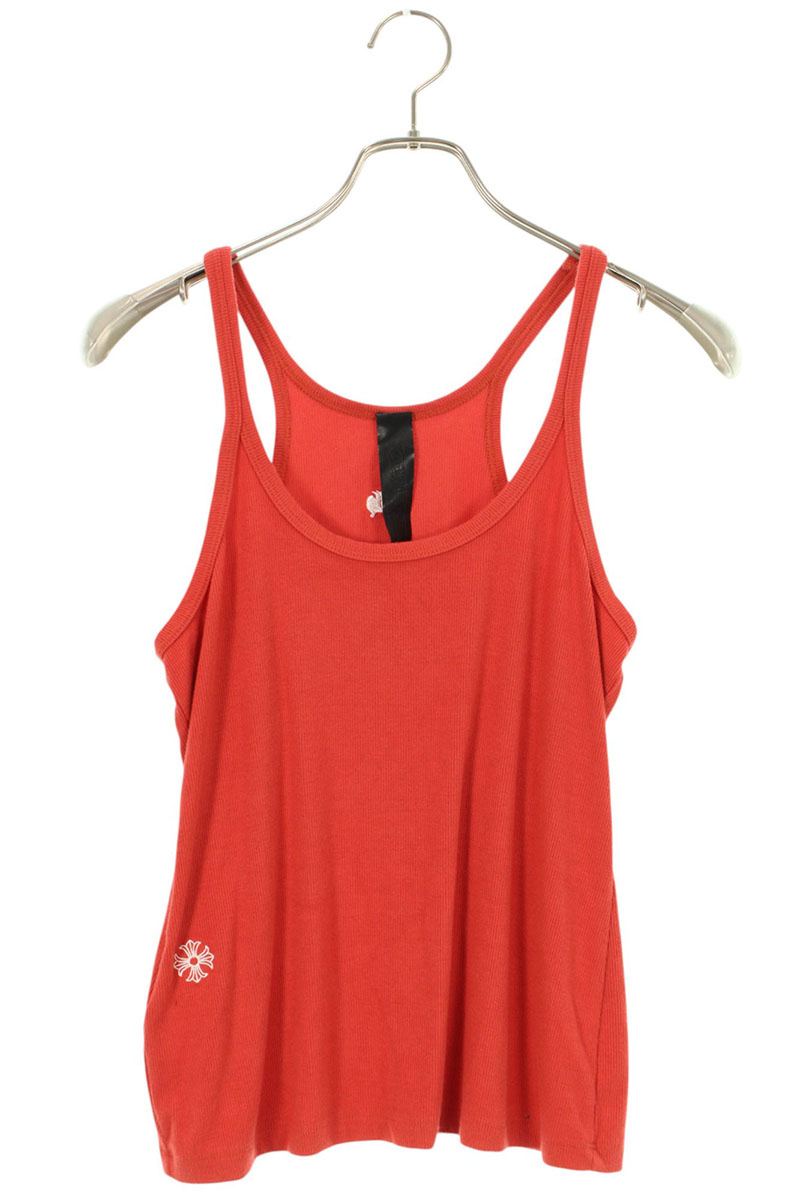 Chrome Hearts Y NOT CH Embroidered Red Rayon Tank Top Size L