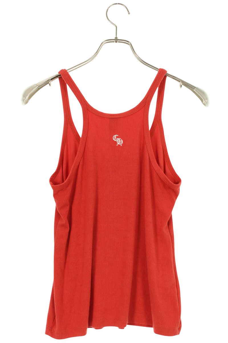 Chrome Hearts Y NOT CH Embroidered Red Rayon Tank Top Size L