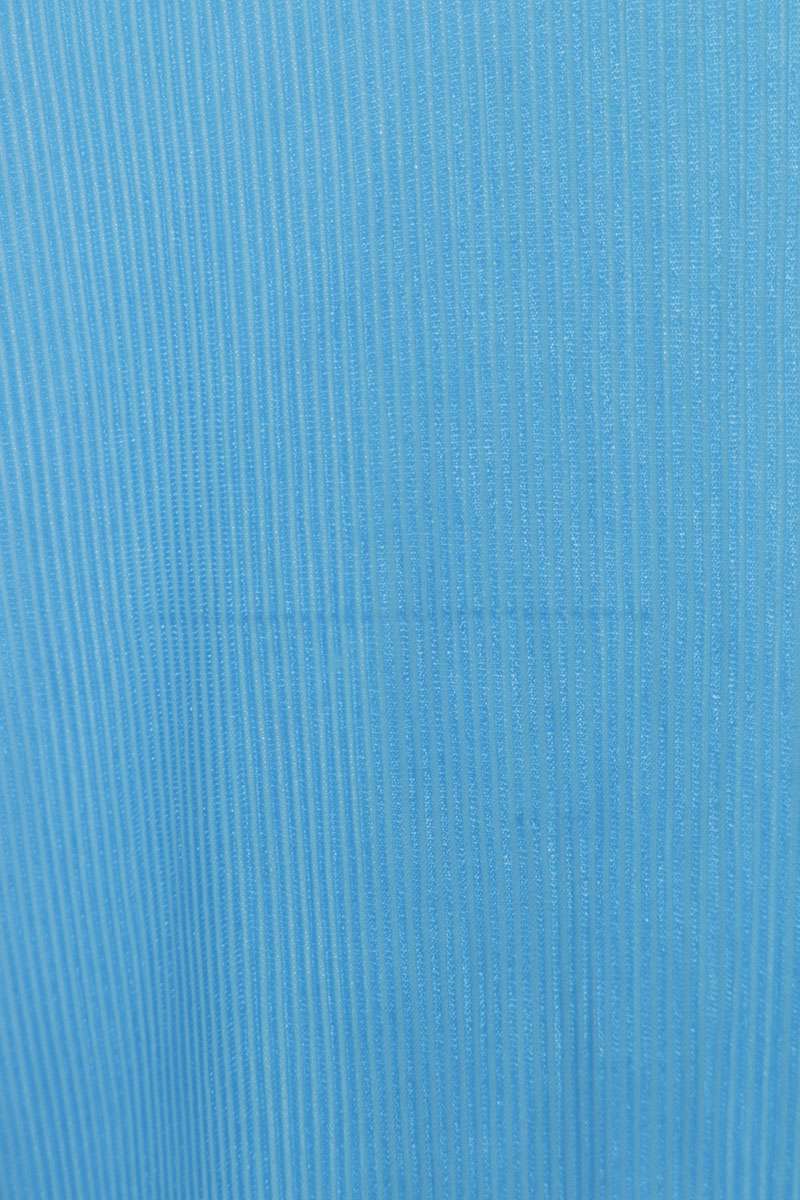 Vintage Pleats Please Blue Pleated Polyester Tank Top Size 3