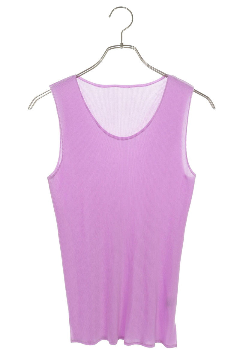 Vintage Pleats Tank Top Purple Size 3