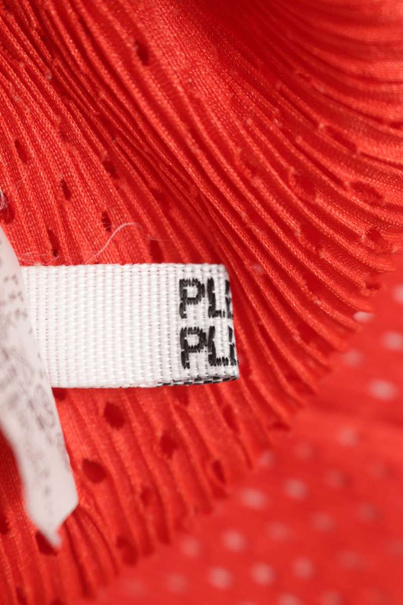 Vintage PLEATS PLEASE Red Pleats Mesh Tank Top Size 3