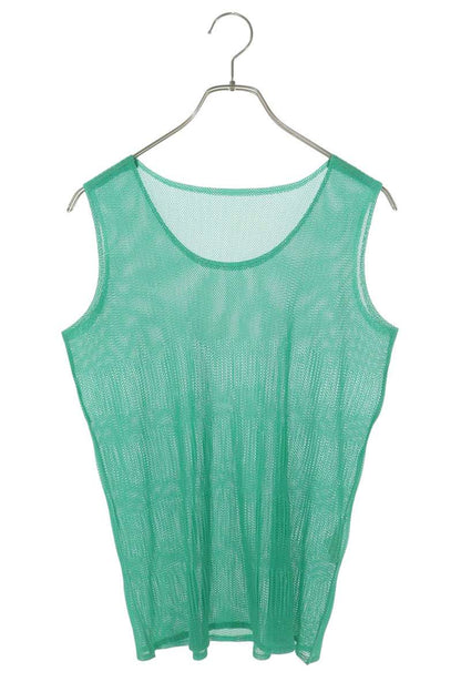 Vintage Pleats Please Green Pleated Mesh Tank Top Size 3