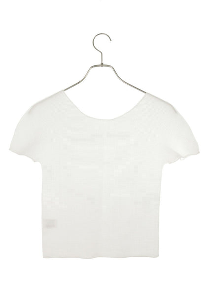 Japanese Brand White Box Pleat Sleeveless Polyester Top