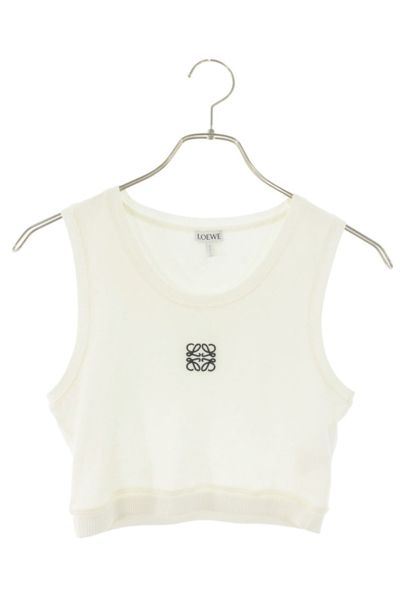 Loewe Anagram White Cropped Tank Top Size S