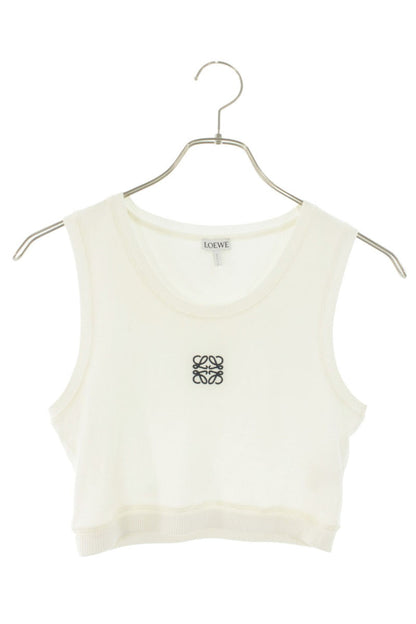 Loewe Anagram White Cropped Tank Top Size S