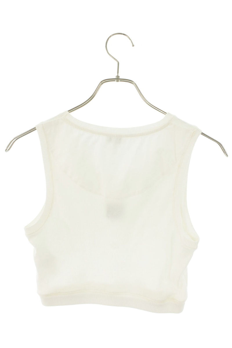 Loewe Anagram White Cropped Tank Top Size S