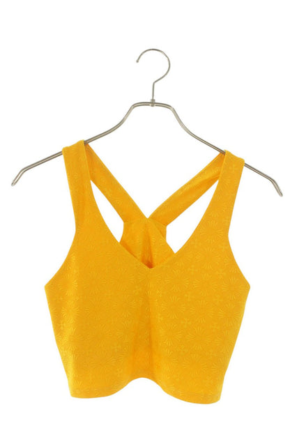 Chrome Hearts Yellow CH Plus Ribbed Tank Top Size XS