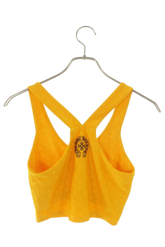 Chrome Hearts Yellow CH Plus Ribbed Tank Top Size XS