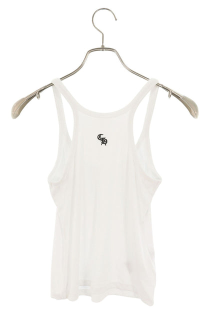 Chrome Hearts RIB TANK CH Embroidered White Black Size S