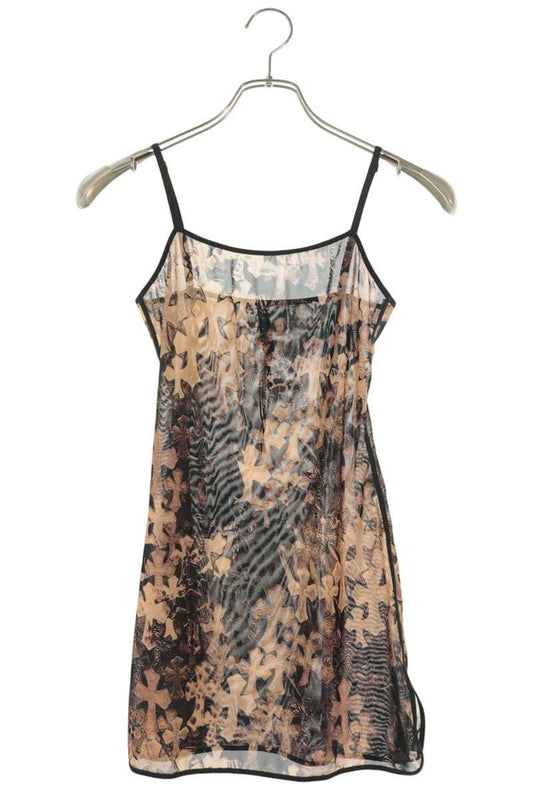 Chrome Hearts Cross All-Over Sheer Camisole Brown Size XS