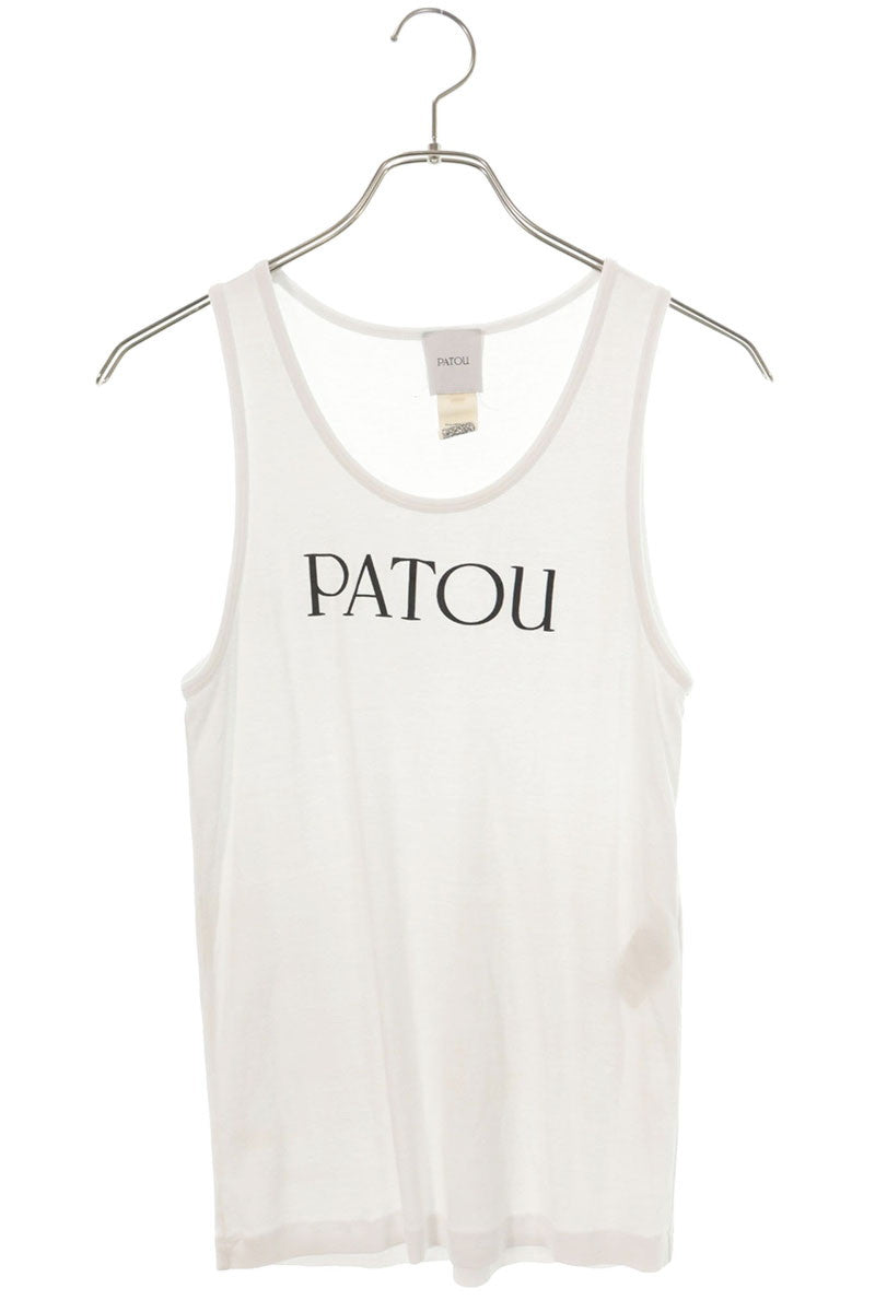 Patou Logo Print Organic Cotton Tank Top White Size L
