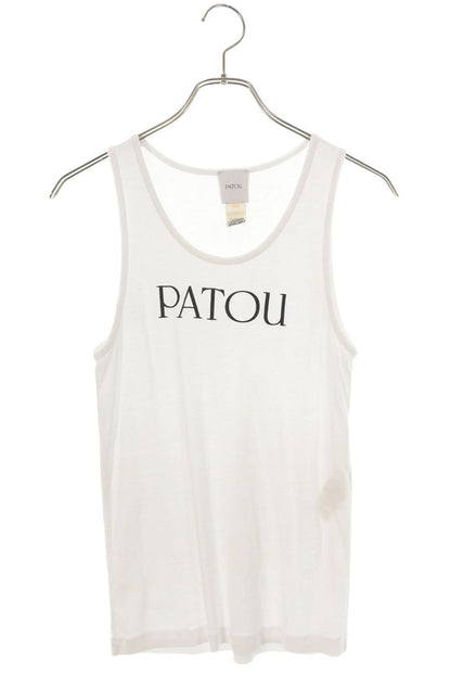 Patou Logo Print Organic Cotton Tank Top White Size L