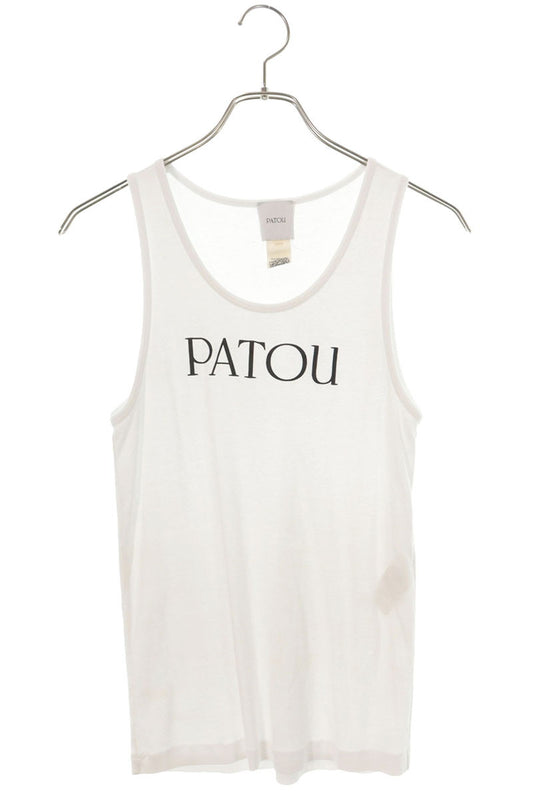 Patou Logo Print Organic Cotton Tank Top White Size L