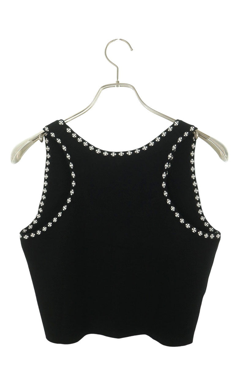 Chrome Hearts CH Plus Jacquard Top Black/White Size L