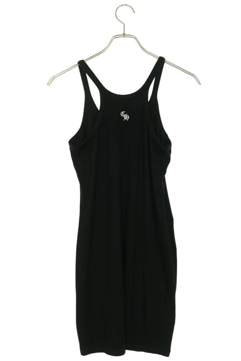 Chrome Hearts CH Embroidered Tank Top Dress Black Size S