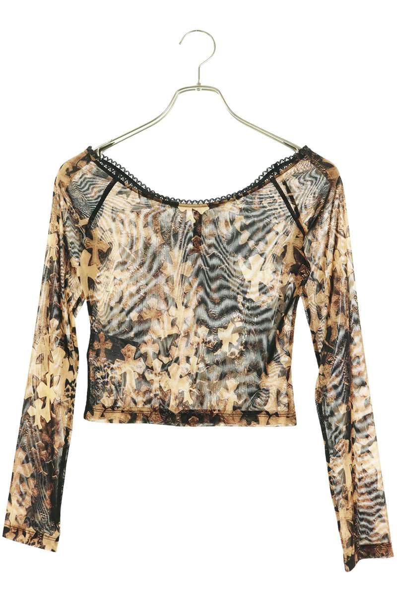 Chrome Hearts SHEER MESH BATEAU Cross Camisole Size S