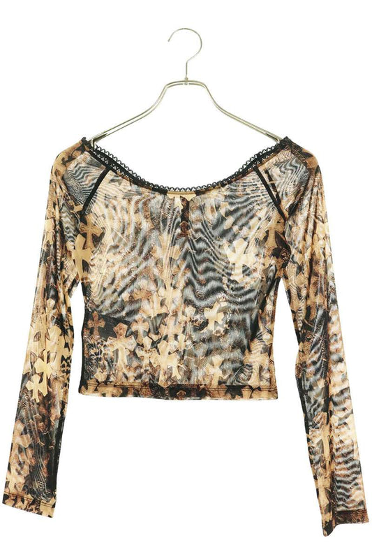 Chrome Hearts SHEER MESH BATEAU Cross Camisole Size S