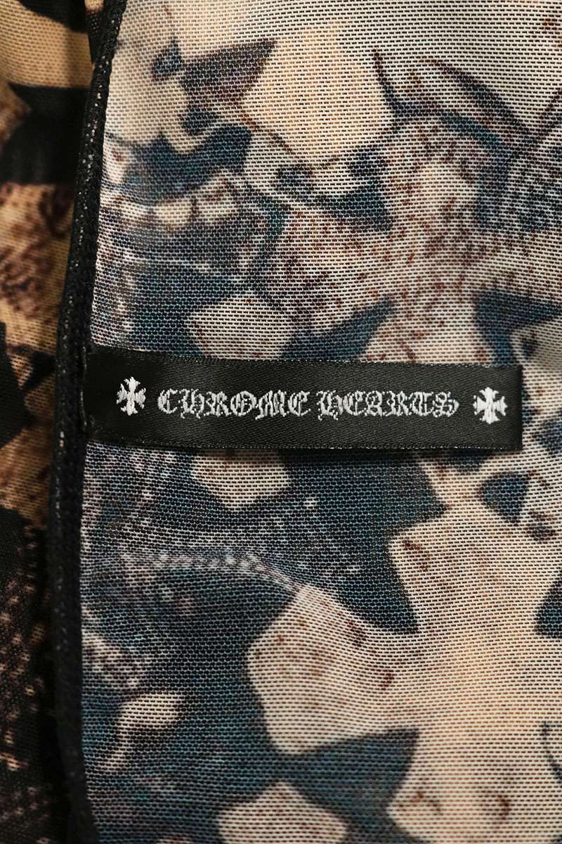 Chrome Hearts Cross All-Over Sheer Camisole Brown Size S