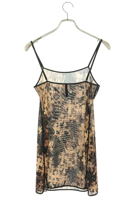 Chrome Hearts Cross Pattern Sheer Camisole Brown Size S