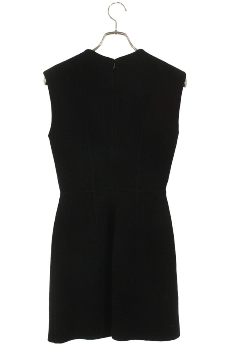 Prada Black Washed Twill Mini Dress Size 36