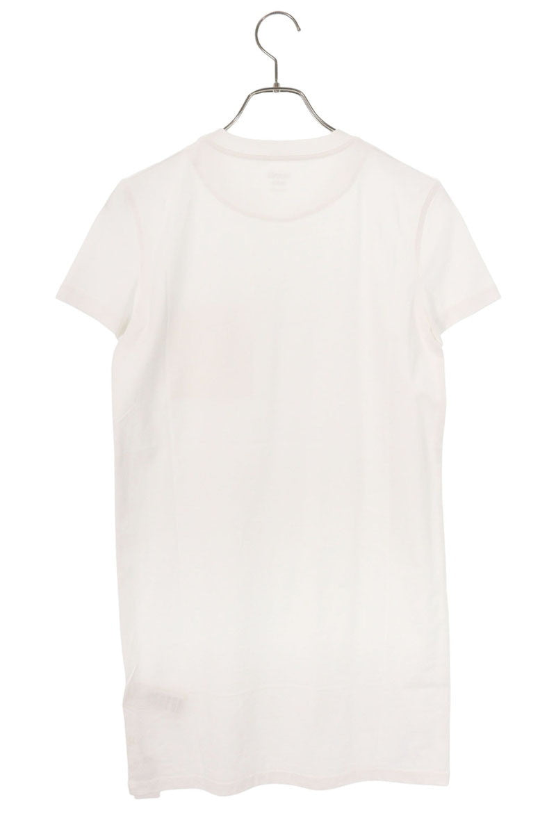 Hermes White Embroidered Pocket Cotton Dress Size 34
