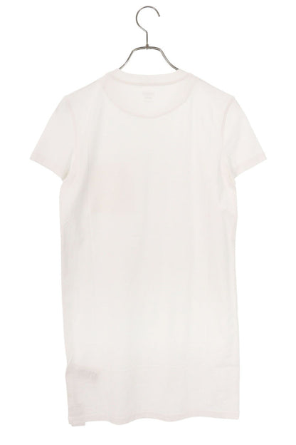 Hermes White Embroidered Pocket Cotton Dress Size 34