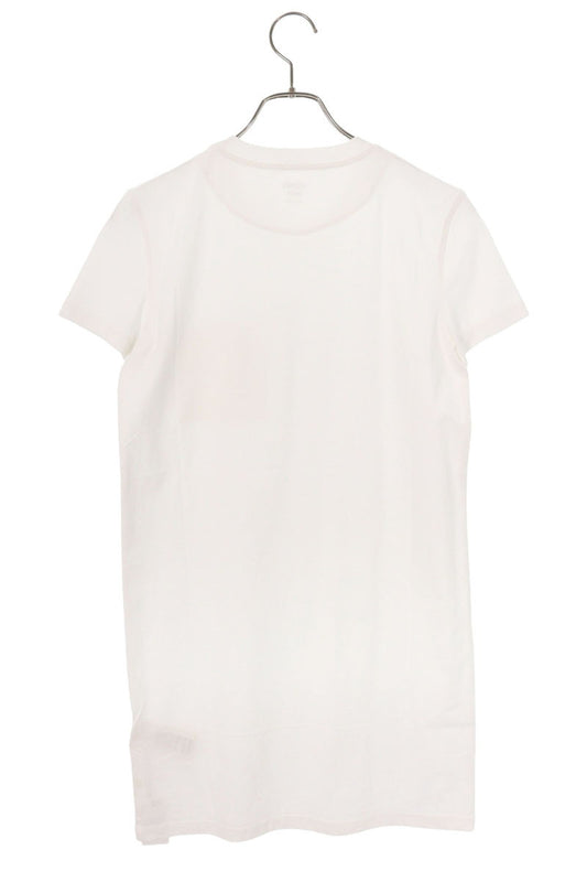 Hermes White Embroidered Pocket Cotton Dress Size 34