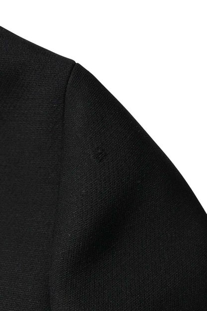 Christian Dior Black Wool Silk Button Dress Size 34
