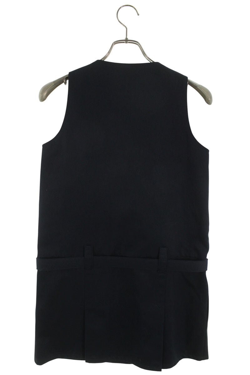 Miu Miu Logo Belt Cotton Navy Dress Size 36