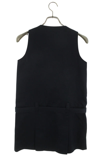 Miu Miu Logo Belt Cotton Navy Dress Size 36