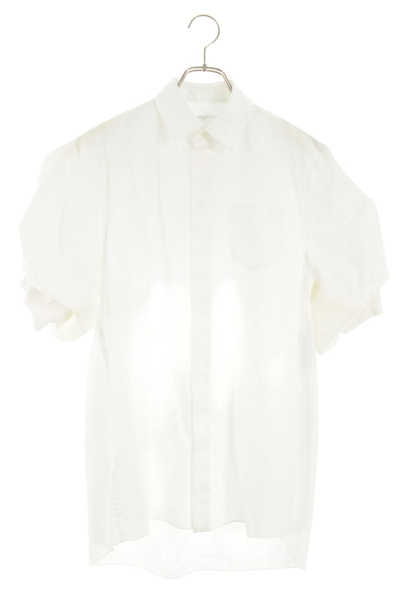 Sacai 25AW Nylon Paneled Cotton Stripe Shirt Dress Size 1