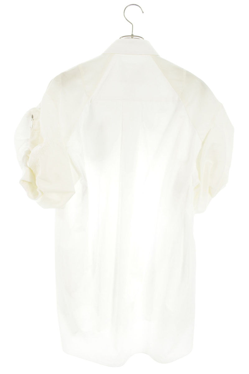 Sacai 25AW Nylon Paneled Cotton Stripe Shirt Dress Size 1