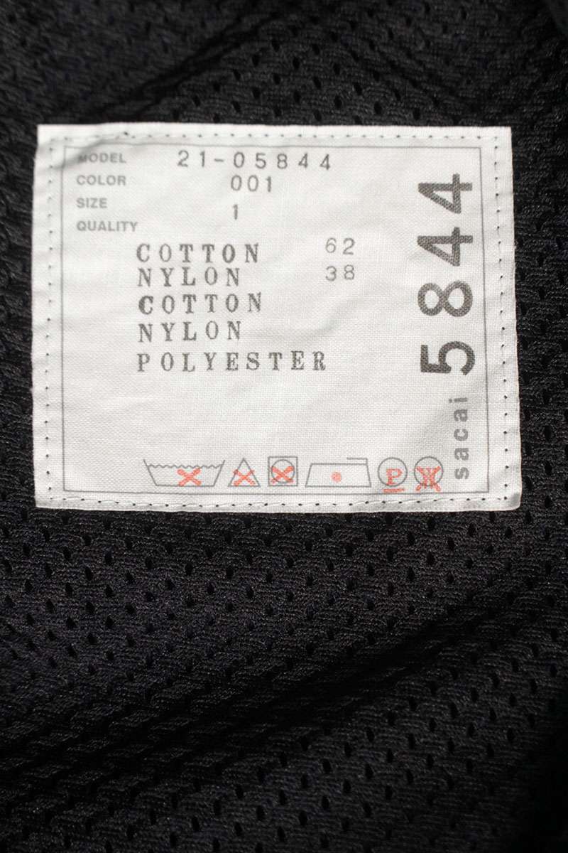 Sacai Nylon Docking Sponge Dress Black Size 1