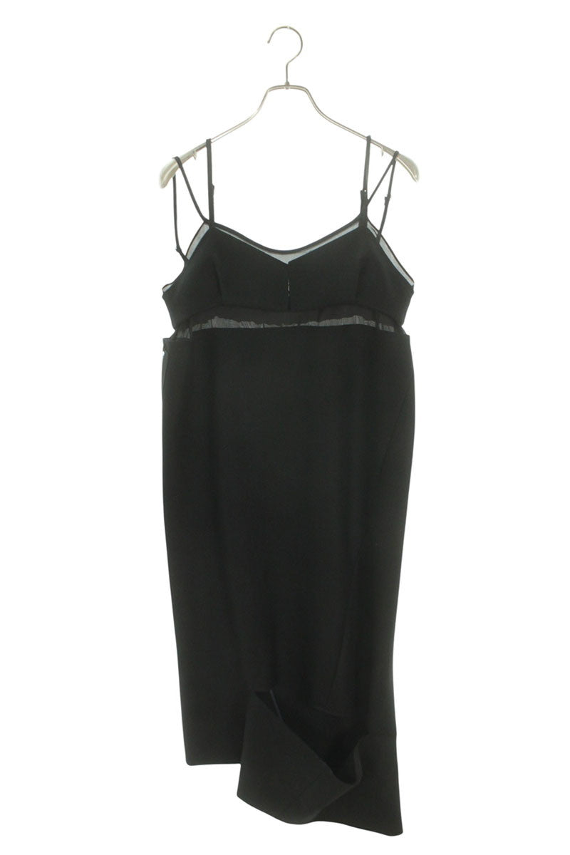 Sacai Black Wool Melton Sheath Dress Size 2