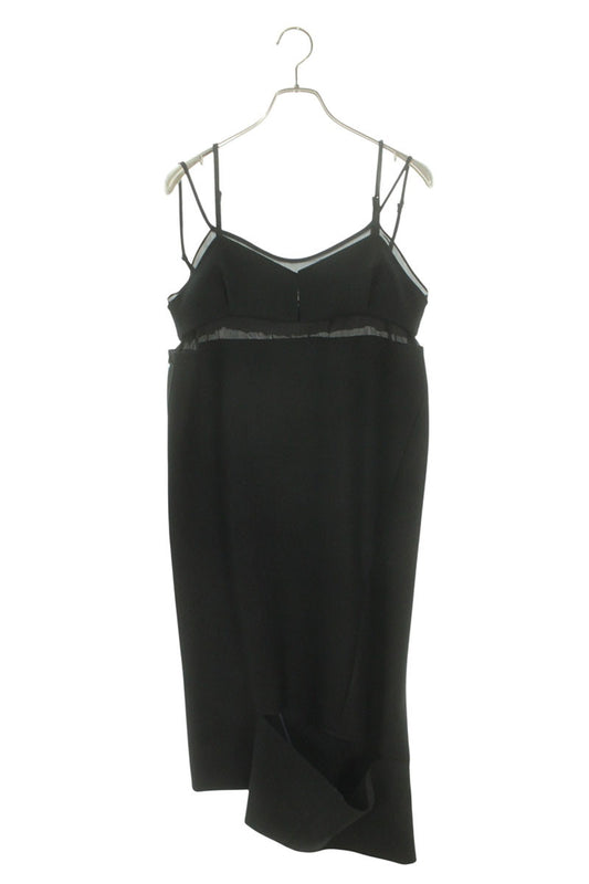 Sacai Black Wool Melton Sheath Dress Size 2