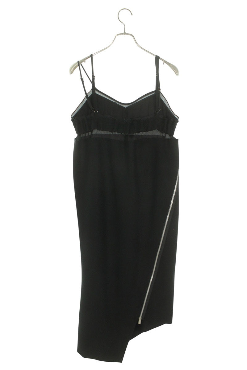 Sacai Black Wool Melton Sheath Dress Size 2