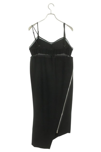 Sacai Black Wool Melton Sheath Dress Size 2