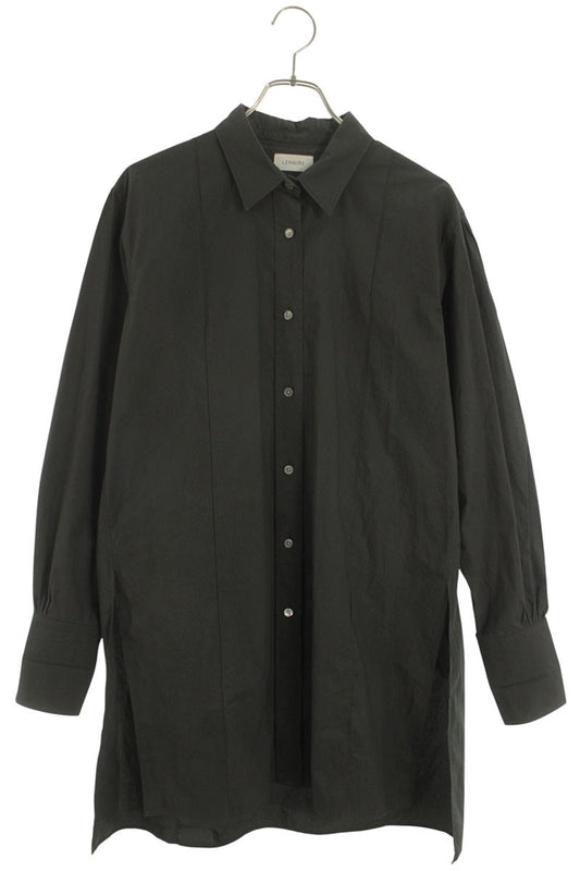 Lemaire Black Side Slit Cotton Shirt Dress Size 38