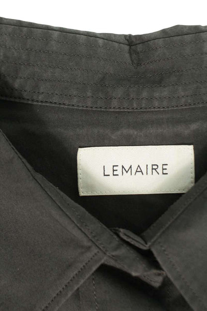 Lemaire Black Side Slit Cotton Shirt Dress Size 38