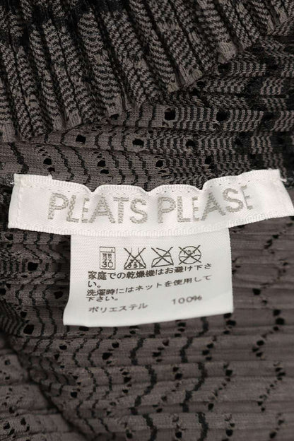 Vintage Gradation Mesh Sleeveless Gray Polyester Size 4