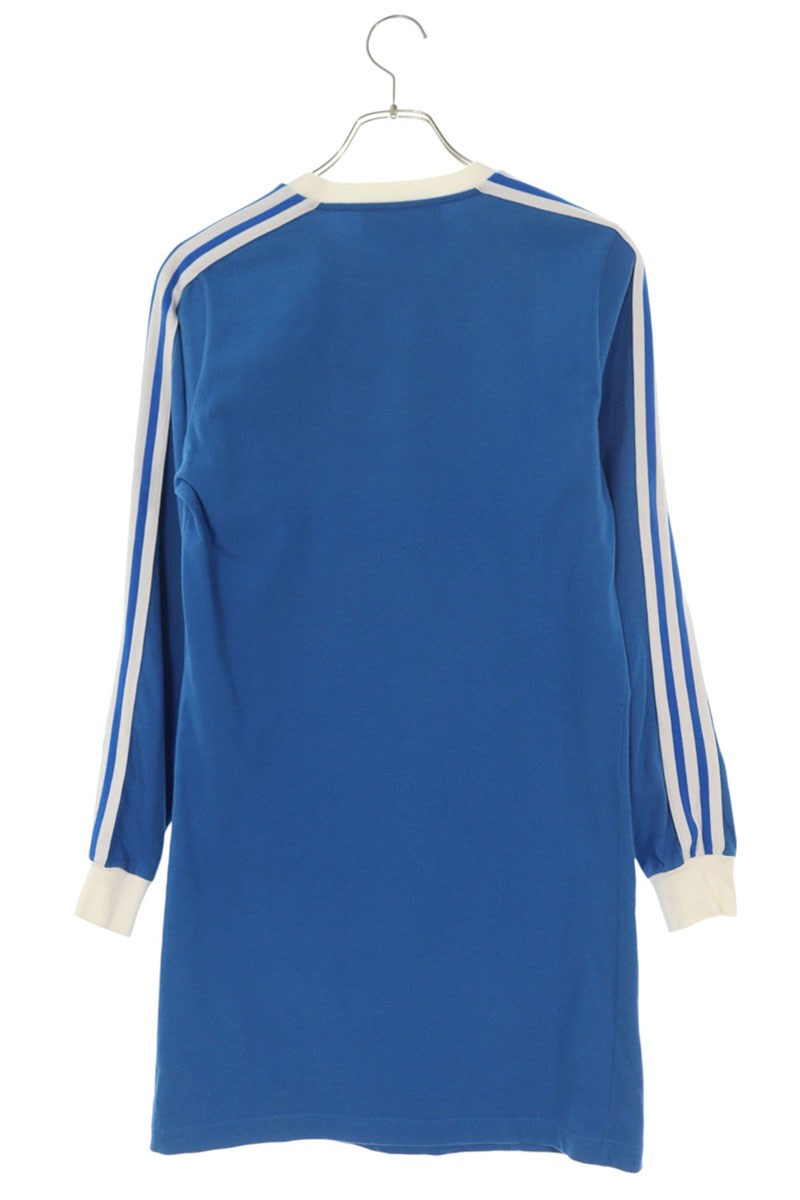 Gucci Collaborative Logo Cut & Sew Dress Blue Cotton Size XS