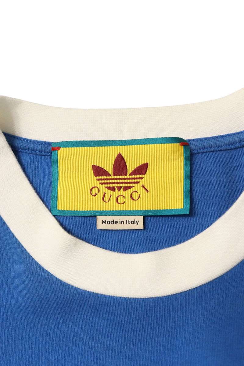 Gucci Collaborative Logo Cut & Sew Dress Blue Cotton Size XS