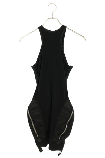 Dsquared2 Nylon Panel Wool Zip Dress Black Size XS