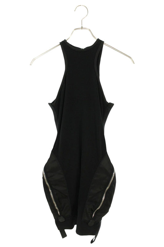 Dsquared2 Nylon Panel Wool Zip Dress Black Size XS