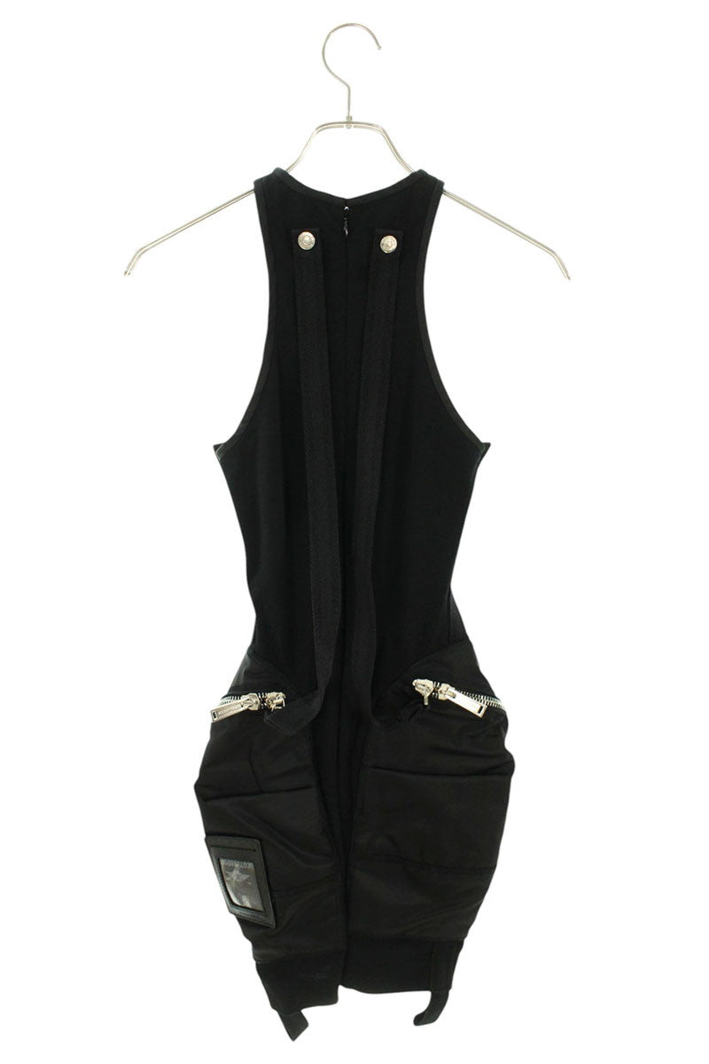 Dsquared2 Nylon Panel Wool Zip Dress Black Size XS