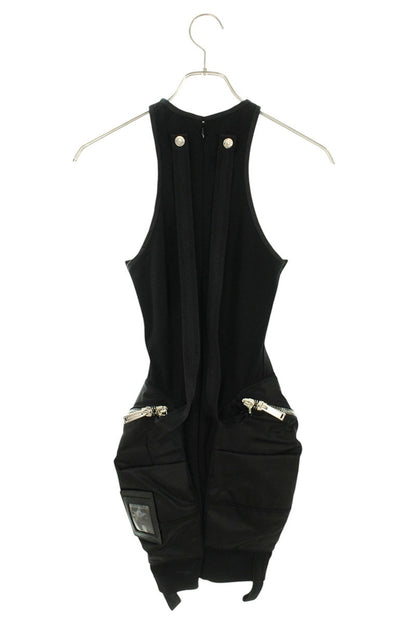 Dsquared2 Nylon Panel Wool Zip Dress Black Size XS