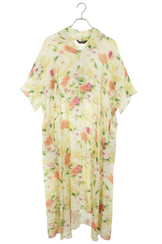 Balenciaga All-over Logo Silk Dress Multi Size 1