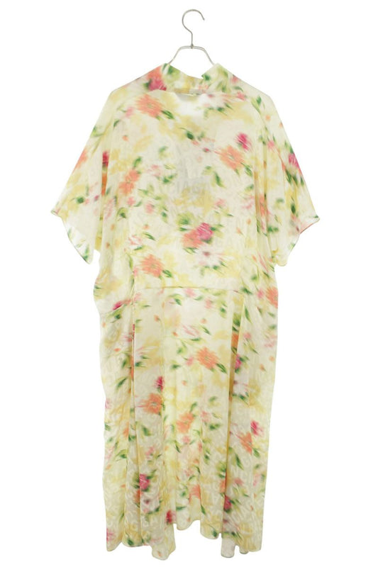 Balenciaga All-over Logo Silk Dress Multi Size 1